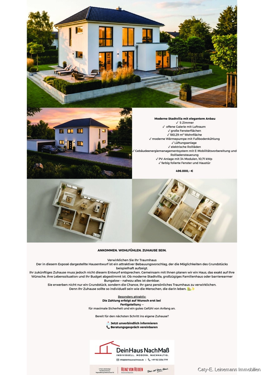 Bebauungsvorschlag Wohngrundst�ck Burgwedel