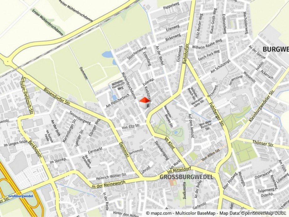 Lageplan Wohngrundst�ck Burgwedel / Gro�burgwedel