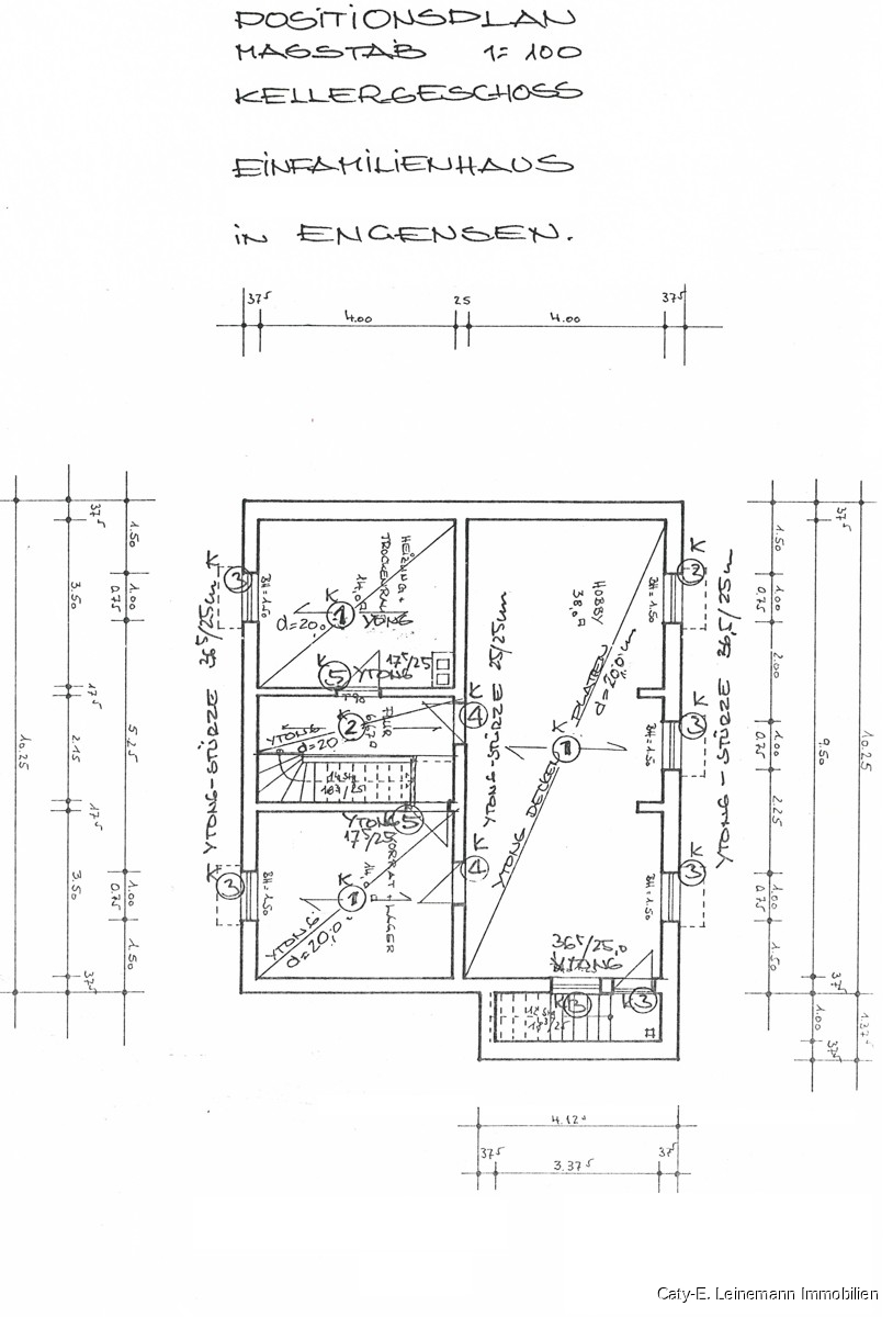 Grundriss Keller Einfamilienhaus Burgwedel / Engensen