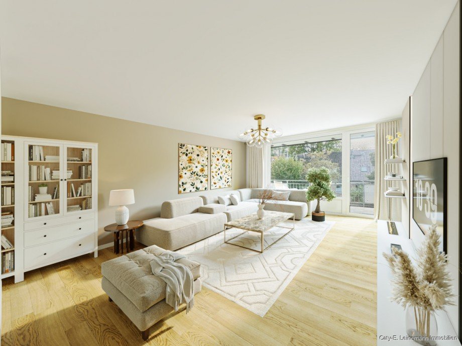 Wohnzimmer Beispieleinrichtung Etagenwohnung Burgwedel / Gro�burgwedel