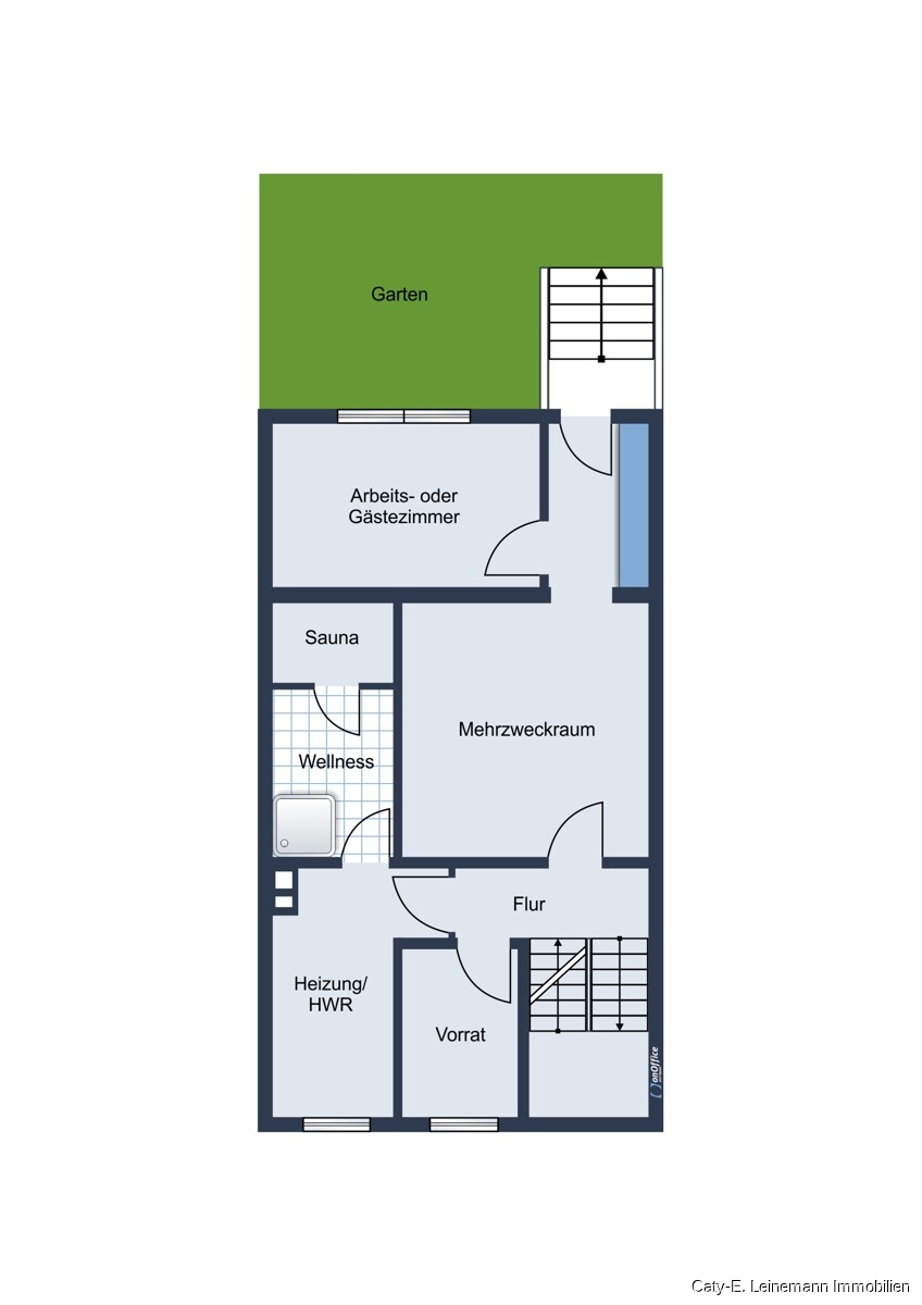 Grundrissskizze Keller Reihenendhaus Isernhagen / Hohenhorster Bauerschaft
