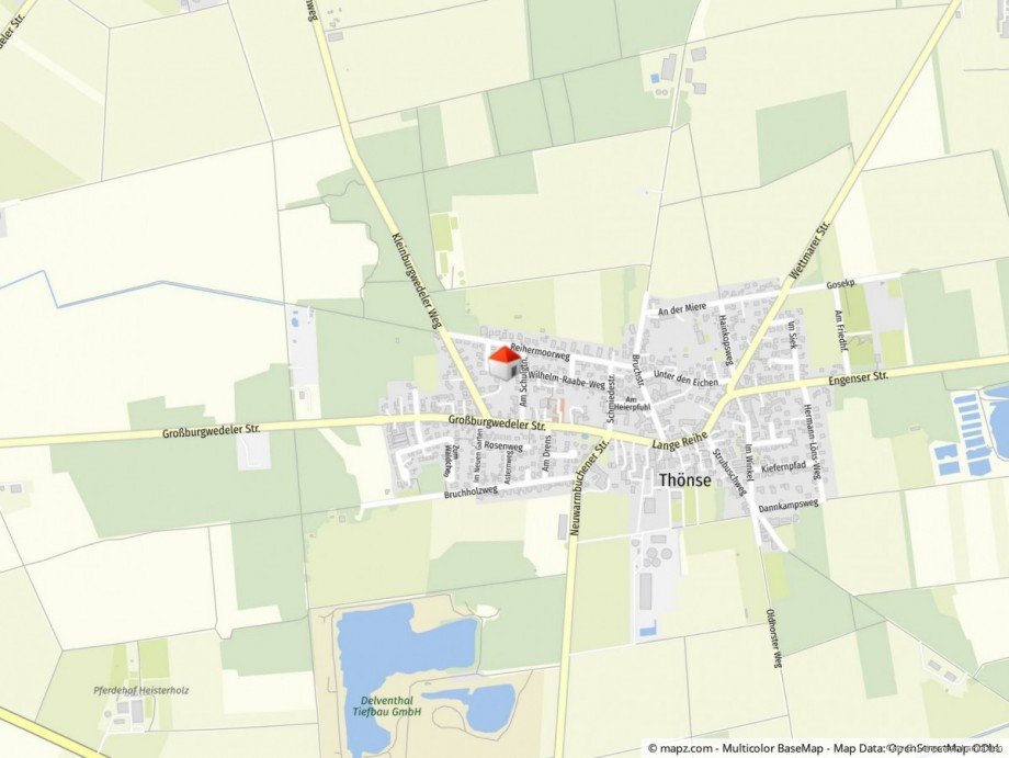 Lageplan Einfamilienhaus Burgwedel / Th�nse