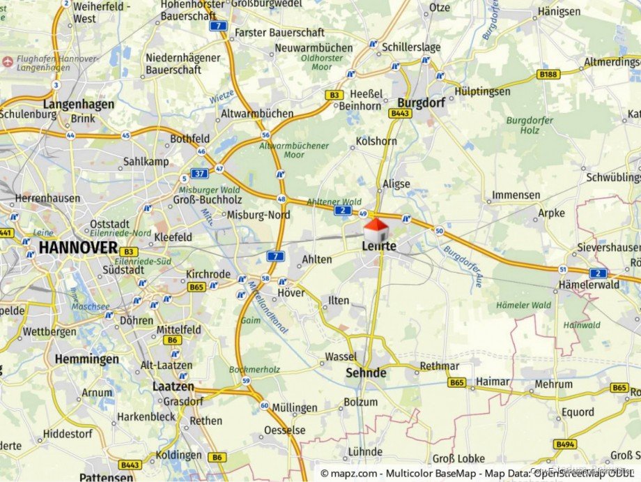 Gro�raumkarte Einfamilienhaus Lehrte