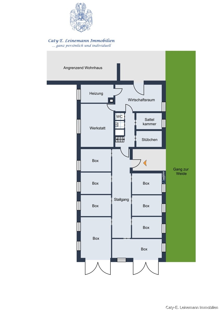 Grundrissskizze Stallgeb�ude Haus Isernhagen / Hohenhorster Bauerschaft