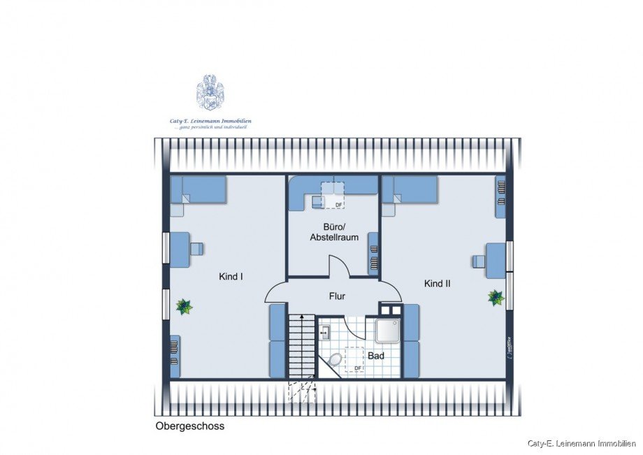 Grundriss Obergeschoss Einfamilienhaus Isernhagen / Hohenhorster Bauerschaft