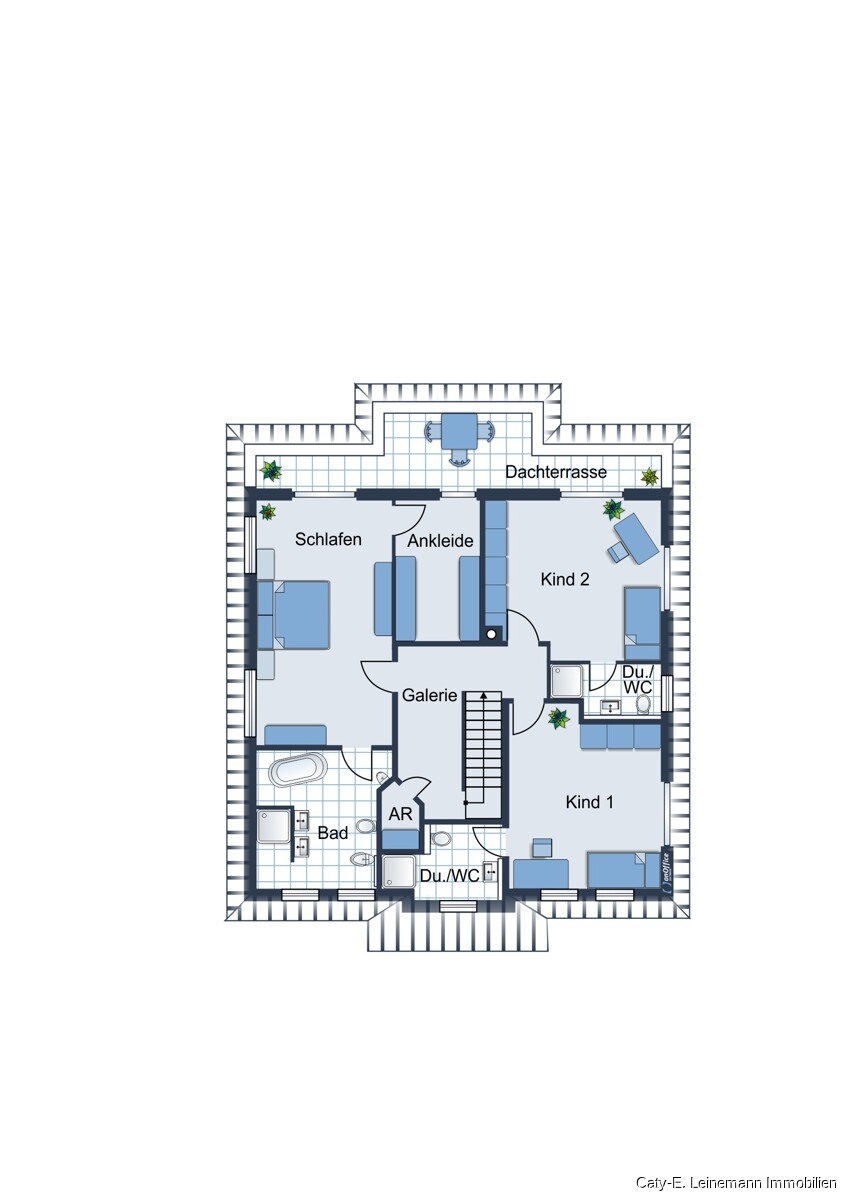 Grundrissskizze Obergeschoss Einfamilienhaus Garbsen / Berenbostel