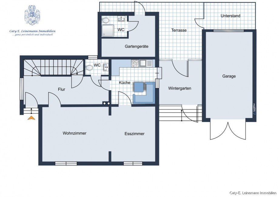 Skizze Grundriss Erdgeschoss Einfamilienhaus Uetze / H�nigsen