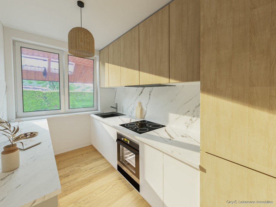 EG K�che Einrichtungsbeispiel Reihenmittelhaus Burgwedel / Wettmar