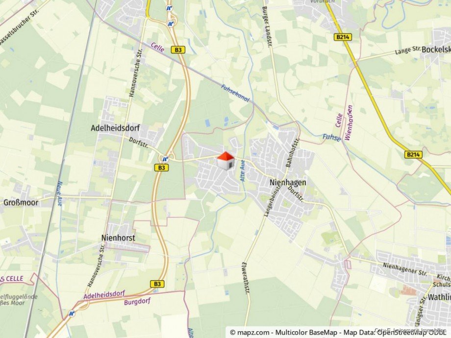 Lageplan Villa Celle/ Nienhagen