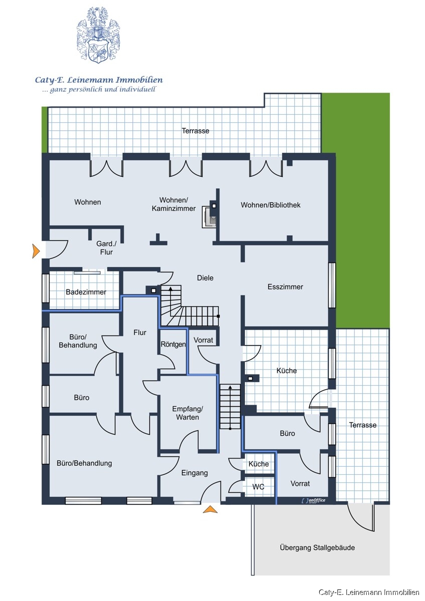 Grundrissskizze Erdgeschoss Haus Isernhagen / Hohenhorster Bauerschaft