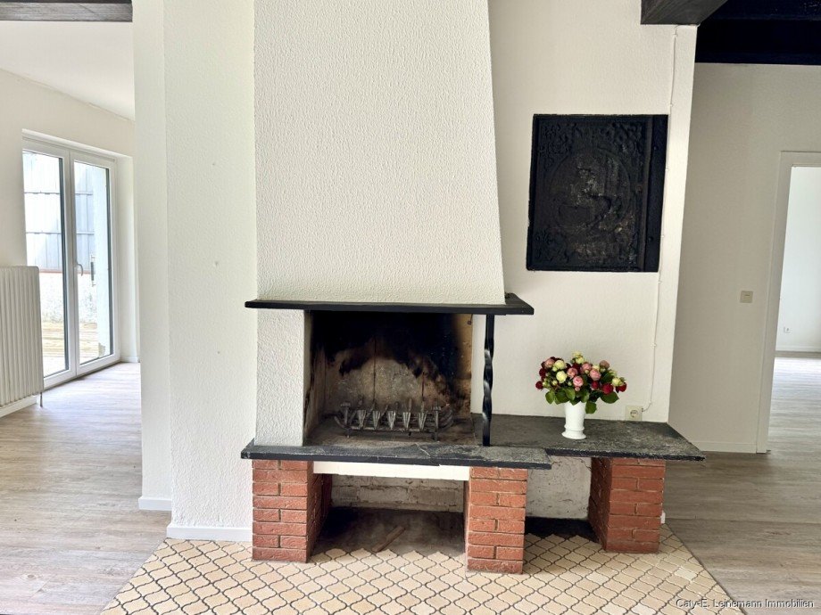 EG Wohnzimmer Kamin Haus Isernhagen / Hohenhorster Bauerschaft