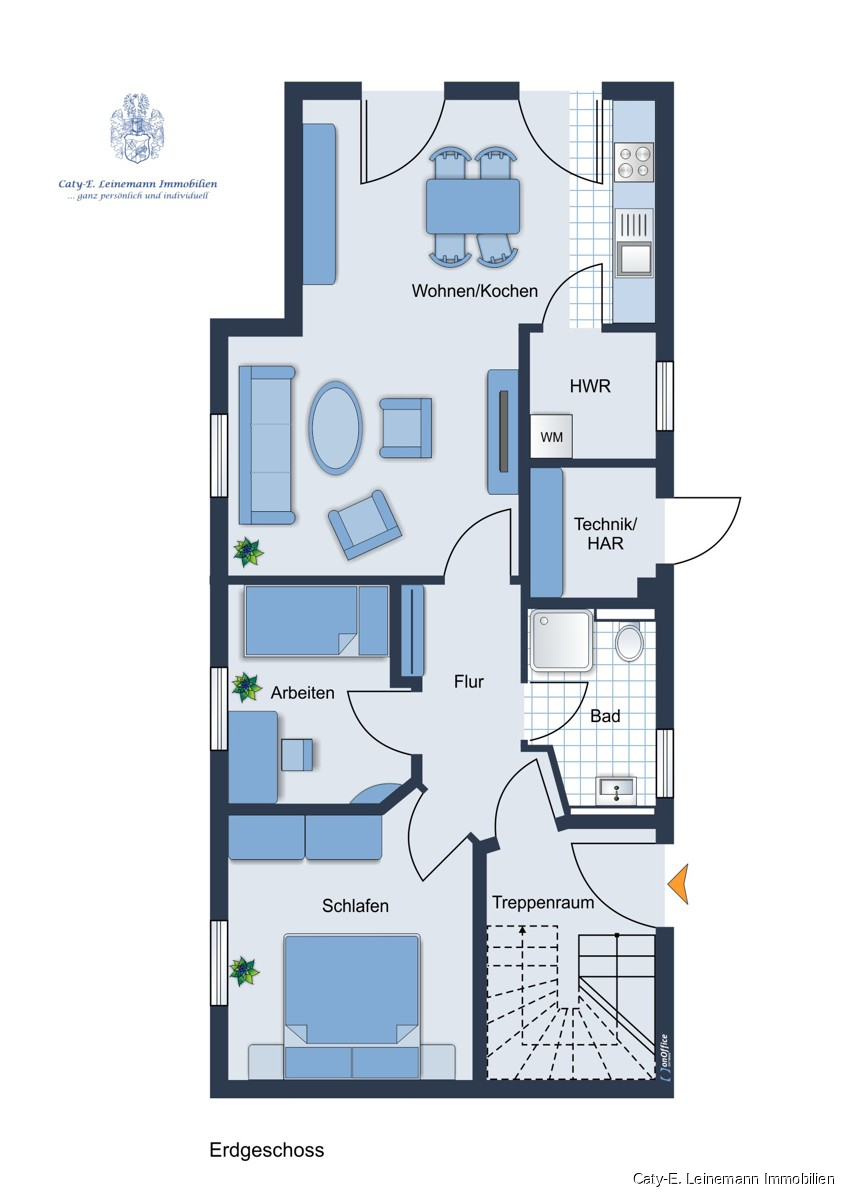 EG Grundriss Erdgeschosswohnung Celle/ Nienhagen