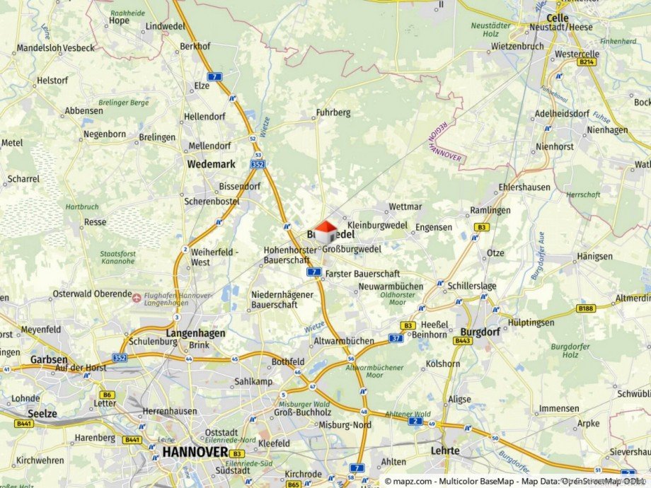 Gro�raumkarte Mehrfamilienhaus Burgwedel