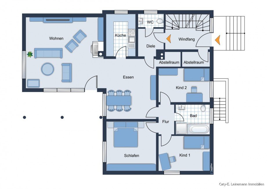 EG Grundriss Zweifamilienhaus Wathlingen