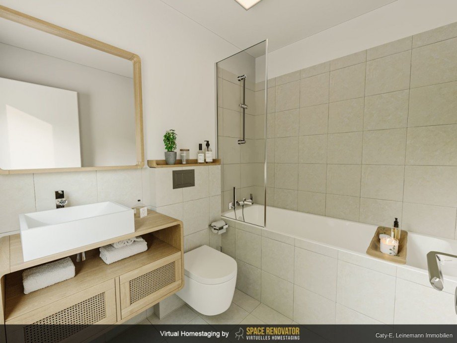 Einrichtungsbeispiel Badezimmer Etagenwohnung Hannover / Bothfeld