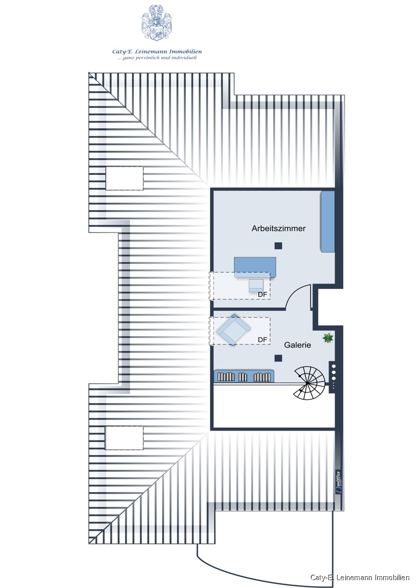 Grundriss Galerie/ DG Etagenwohnung Celle