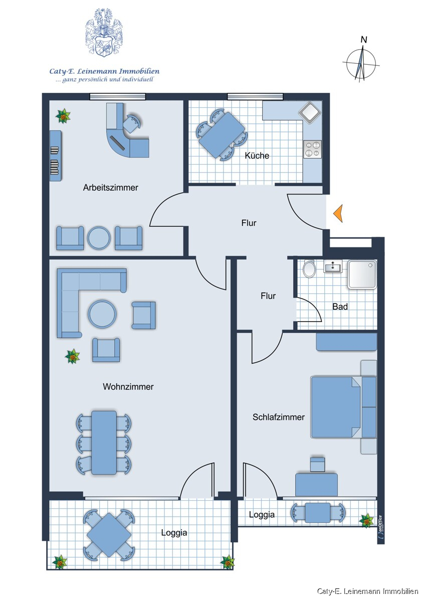 Grundriss Erdgeschosswohnung Burgwedel / Gro�burgwedel