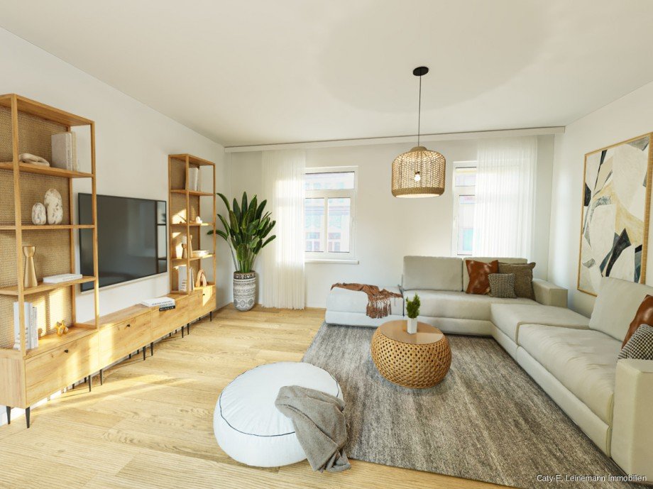 Beispieleinrichtung Wohnzimmer Etagenwohnung Hannover