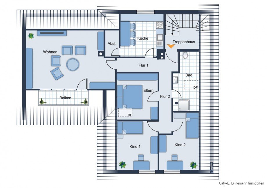 OG Grundriss Zweifamilienhaus Wathlingen