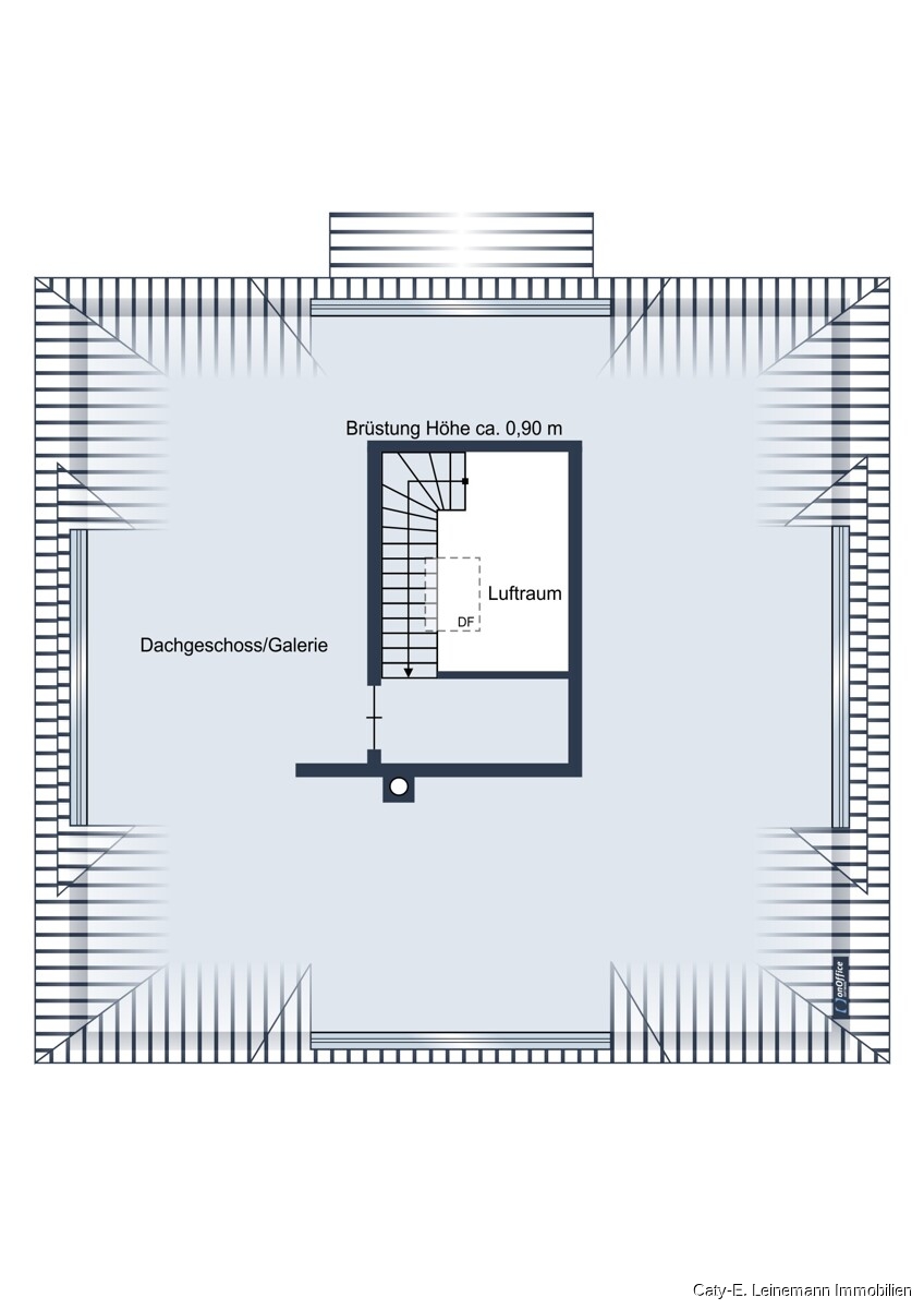 Grundrissskizze Dachgeschoss/ Galerie Einfamilienhaus Garbsen / Berenbostel