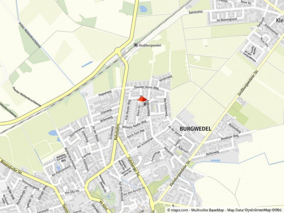 Lageplan Wohngrundst�ck Burgwedel