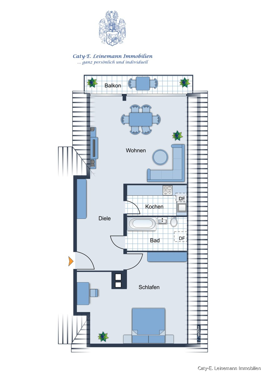 Grundriss Dachgeschoss Mehrfamilienhaus Burgwedel / Gro�burgwedel