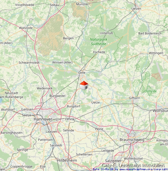 Gro�raumkarte Einfamilienhaus Nienhagen